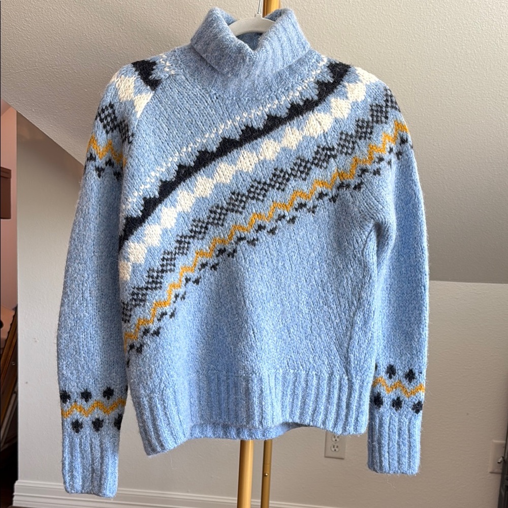 Derek Lam Retro baby blue ski sweater